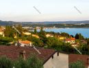 View from the terrace of Vila Toni at sunset, Portoroz, Piran, O