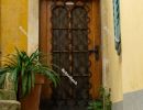 Closed wooden entrance door, Piran, Obalno-kraska, Slovenia, Jun