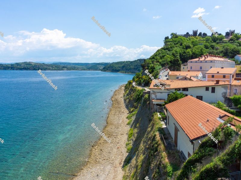View of Piran Old Town from the tower of St. George's Cathedral, View of Piran Old Town from the tower of St. George's Cathedral,