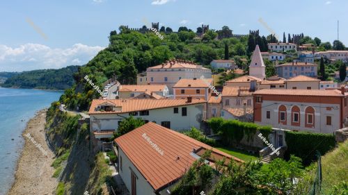 View of Piran Old Town from the tower of St. George's Cathedral, View of Piran Old Town from the tower of St. George's Cathedral,