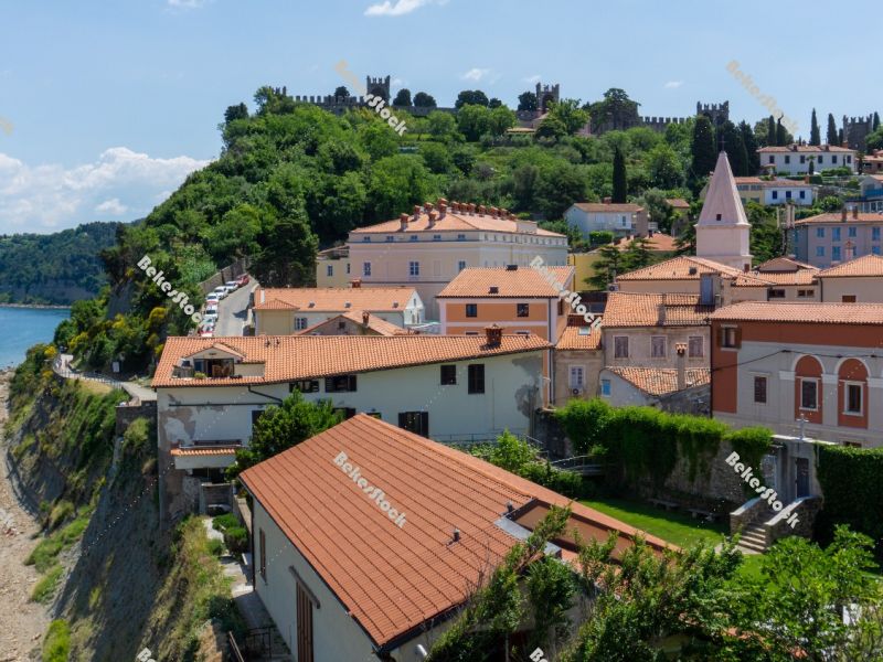 View of Piran Old Town from the tower of St. George's Cathedral, View of Piran Old Town from the tower of St. George's Cathedral,