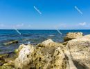 Rocks on the beach. Portoroz, Piran, Obalno-kraska, Slovenia, Ju