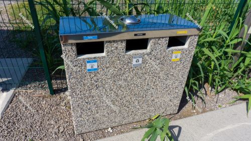 Recycling, selective trash boxes, Portoroz, Piran, Obalno-kraska Recycling, selective trash boxes, Portoroz, Piran, Obalno-kraska