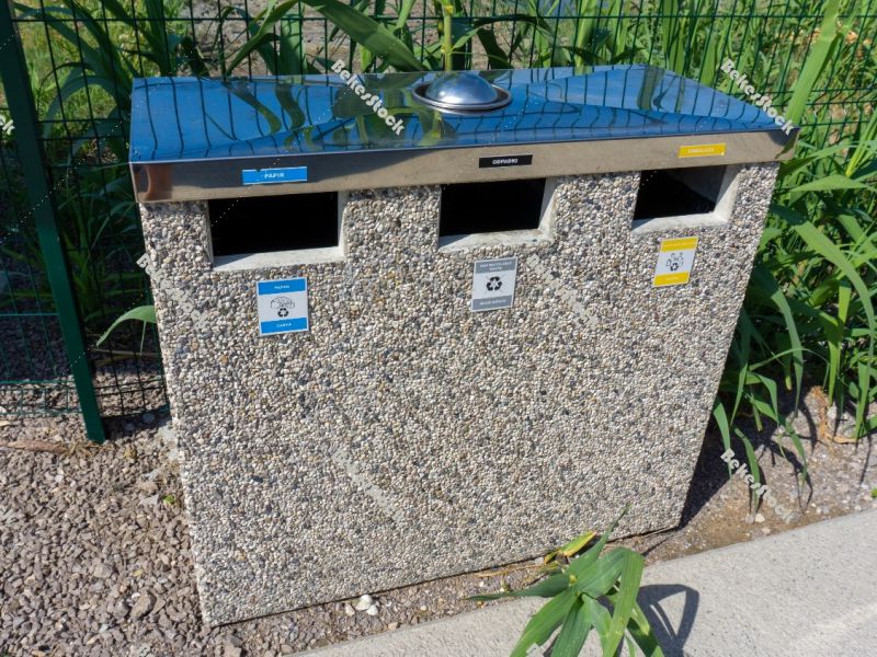 Recycling, selective trash boxes, Portoroz, Piran, Obalno-kraska Recycling, selective trash boxes, Portoroz, Piran, Obalno-kraska