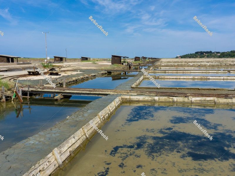 Salt pan, saltworks `soline` in Sečovlje - Sicciole, Portoroz,  Salt pan, saltworks `soline` in Sečovlje - Sicciole, Portoroz,