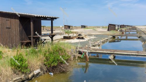 Salt pan, saltworks `soline` in Sečovlje - Sicciole, Portoroz, Salt pan, saltworks `soline` in Sečovlje - Sicciole, Portoroz,
