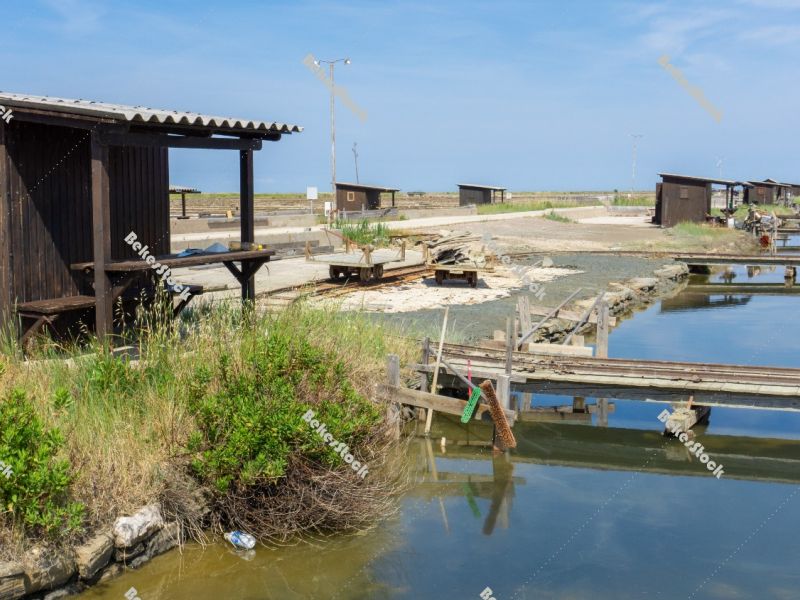 Salt pan, saltworks `soline` in Sečovlje - Sicciole, Portoroz,  Salt pan, saltworks `soline` in Sečovlje - Sicciole, Portoroz,