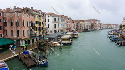 Grand Canal during the coronavirus crisis, Venice, Veneto, Italy Grand Canal during the coronavirus crisis, Venice, Veneto, Italy