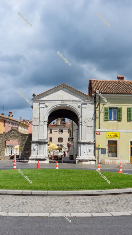 The Muda city gate (`Vrata Muda`). Koper, Slovenia, June 2020 The Muda city gate (`Vrata Muda`). Koper, Slovenia, June 2020