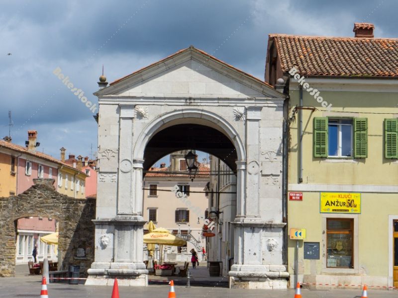 The Muda city gate (`Vrata Muda`). Koper, Slovenia, June 2020 The Muda city gate (`Vrata Muda`). Koper, Slovenia, June 2020