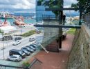 Panoramic glass elevator in the port of Koper. Koper (`Capodistr
