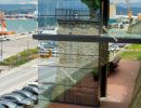 Panoramic glass elevator in the port of Koper. Koper (`Capodistr