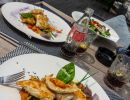 Grilled chicken with roasted vegetables. Koper (`Capodistria`), 