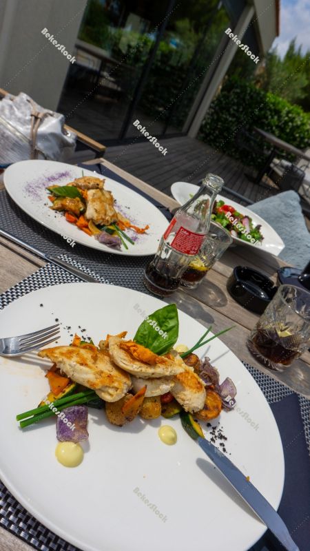 Grilled chicken with roasted vegetables. Koper (`Capodistria`), Grilled chicken with roasted vegetables. Koper (`Capodistria`),