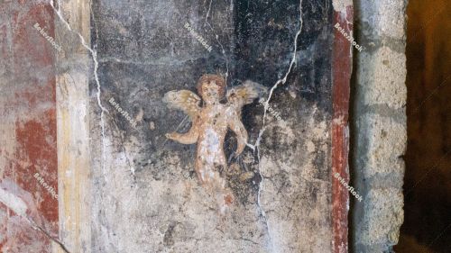 Detail of a fresco in the Suburban Baths in Pompeii. Pompei, Cam Detail of a fresco in the Suburban Baths in Pompeii. Pompei, Cam