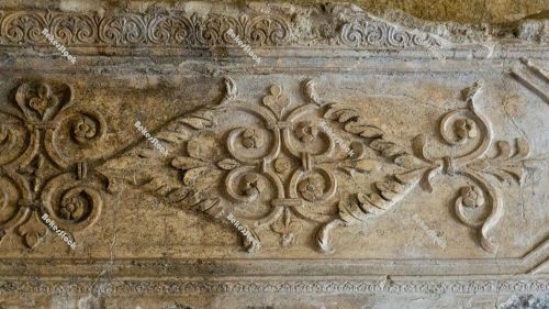Wall decoration, stucco in the Suburban Baths in Pompeii. Pompei Wall decoration, stucco in the Suburban Baths in Pompeii. Pompei