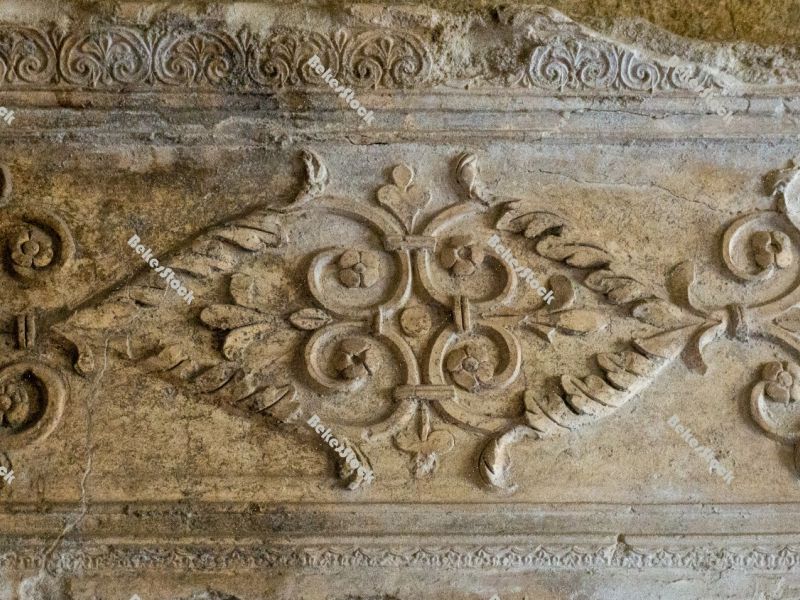 Wall decoration, stucco in the Suburban Baths in Pompeii. Pompei Wall decoration, stucco in the Suburban Baths in Pompeii. Pompei