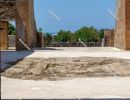 Courtyard of a building in Pompeii, with Lenader and the blue sk