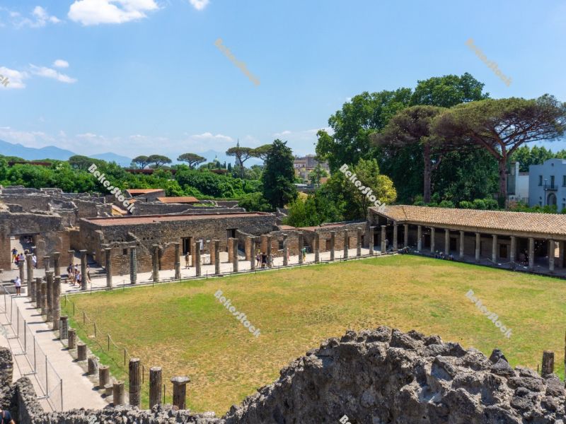 QUADRIPORTICUS OF THE THEATRES OR GLADIATORS BARRACKS in Pompeii QUADRIPORTICUS OF THE THEATRES OR GLADIATORS BARRACKS in Pompeii