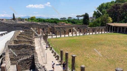 QUADRIPORTICUS OF THE THEATRES OR GLADIATORS BARRACKS in Pompeii QUADRIPORTICUS OF THE THEATRES OR GLADIATORS BARRACKS in Pompeii