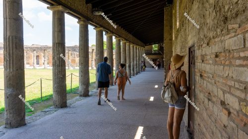 Cloister - QUADRIPORTICUS OF THE THEATRES OR GLADIATORS BARRACKS Cloister - QUADRIPORTICUS OF THE THEATRES OR GLADIATORS BARRACKS