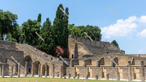 QUADRIPORTICUS OF THE THEATRES OR GLADIATORS BARRACKS in Pompeii QUADRIPORTICUS OF THE THEATRES OR GLADIATORS BARRACKS in Pompeii