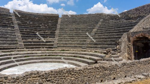 SMALL THEATRE – ODEON in Pompeii. Pompei, Campania, Italy, Jul SMALL THEATRE – ODEON in Pompeii. Pompei, Campania, Italy, Jul