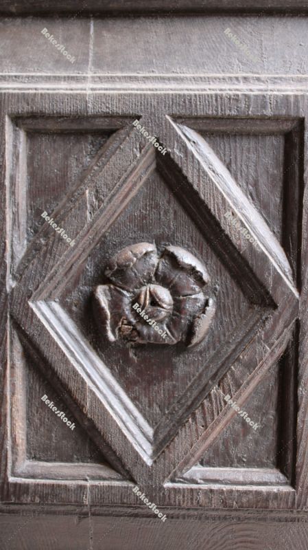 Rose decoration on the church door, Cathedral of St. Anastasia wooden door (Sveta Stošija), detail, Zadar, Croatia, December 2019 Rose decoration on the church door, Cathedral of St. Anastasia wooden door (Sveta Stošija), detail, Zadar, Croatia, December 2019