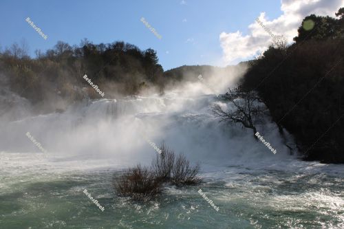 The power of water. `Skradinski Buk` waterfall total - Krka National Park, Lozovac , Croatia, December 2019 The power of water. `Skradinski Buk` waterfall total - Krka National Park, Lozovac , Croatia, December 2019