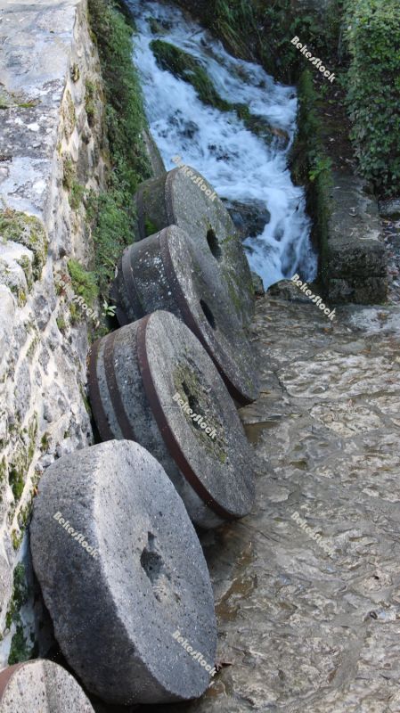 Millstones - `Skradinski Buk` waterfall Millstones - `Skradinski Buk` waterfall