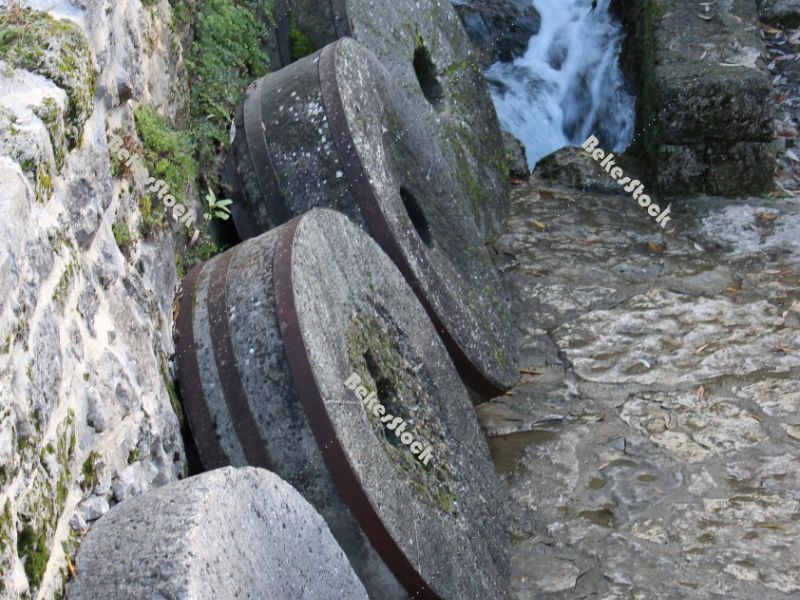 Millstones - `Skradinski Buk` waterfall Millstones - `Skradinski Buk` waterfall