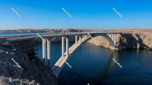 Paški most, Pag Bridge - Pag, Croatia, January 2020 Paški most, Pag Bridge - Pag, Croatia, January 2020