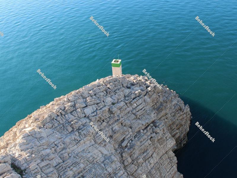 Small peninsula at Pag Bridge - Pag, Croatia, January 2020 Small peninsula at Pag Bridge - Pag, Croatia, January 2020